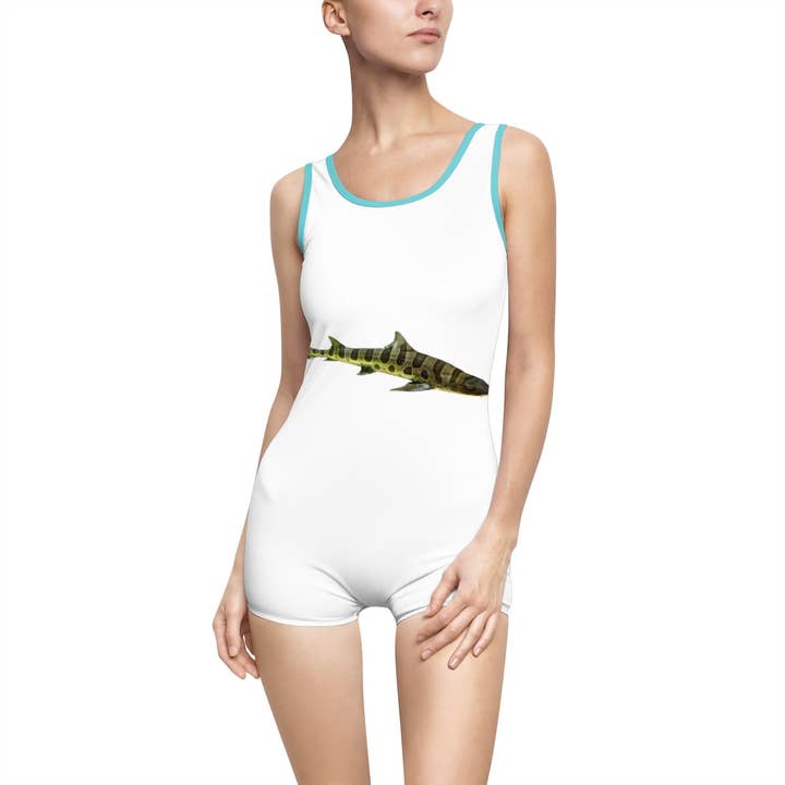 Shark Vintage-Badeanzug für Damen für den Großhandel von Marick Booster