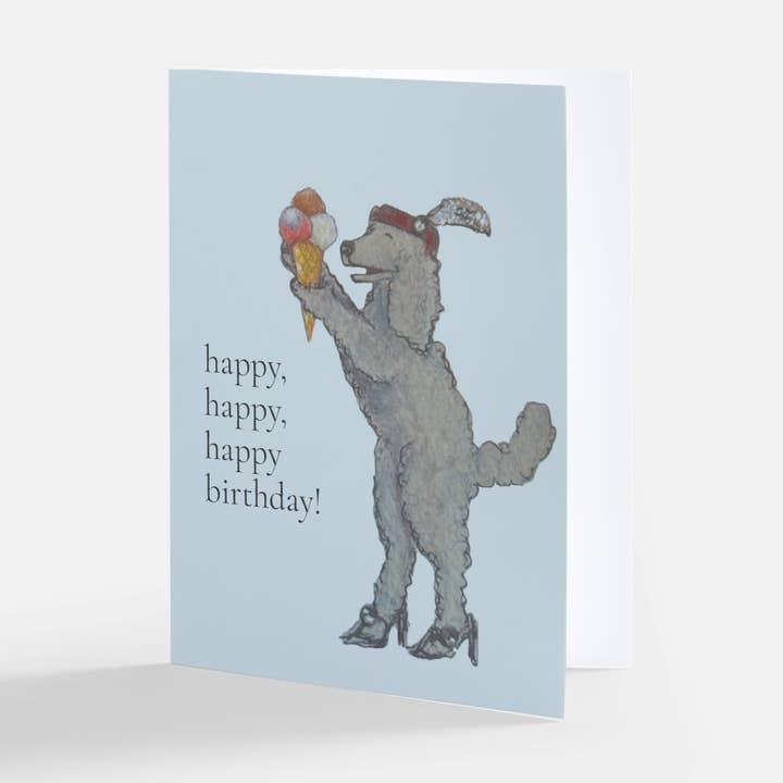 mary draper design - Wholesale Birthday Card - Happy Birthday Poodle card0