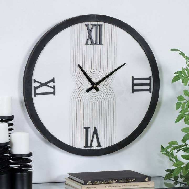 Deco Marché - Wholesale Wall Clock - Modern White Wood Wall Clock1