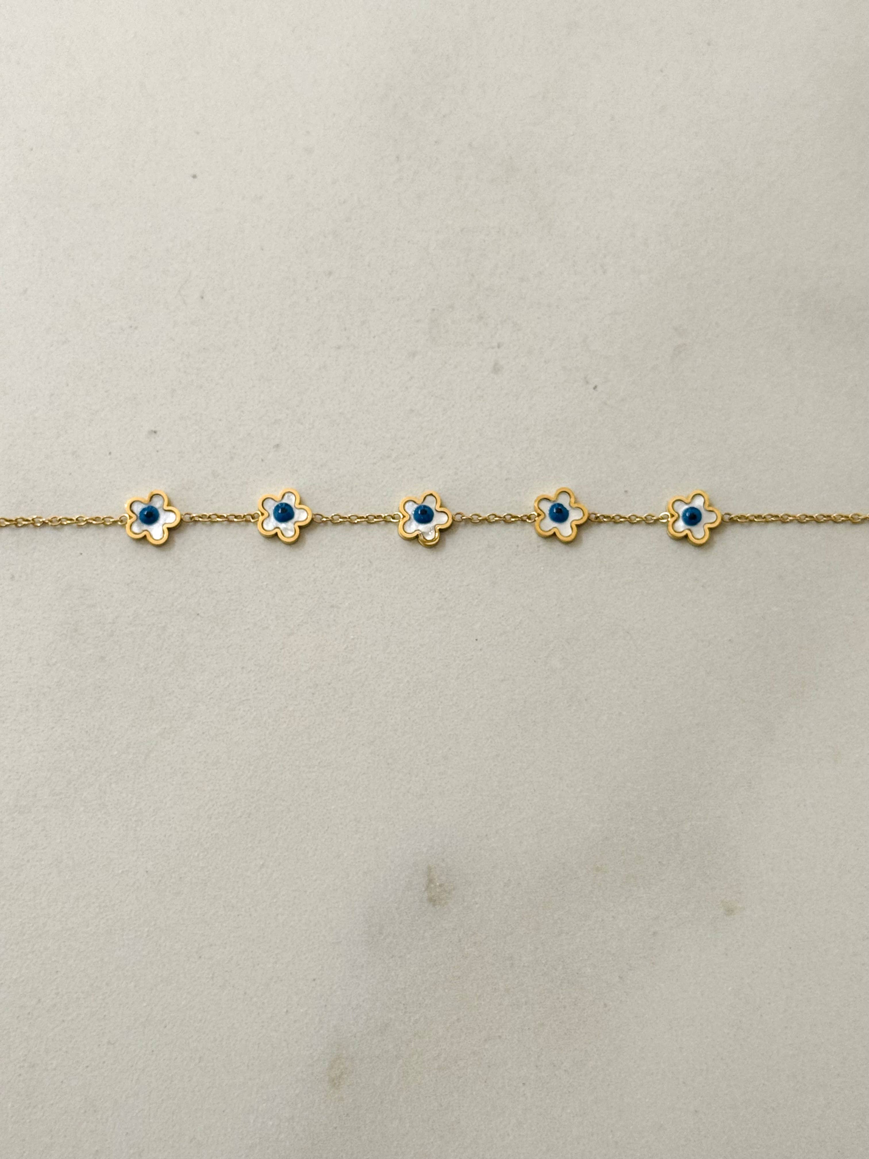 Cassette Barcelona - Wholesale Charm/Dangle Bracelet - Floral Shape Evil Eye Bracelet1