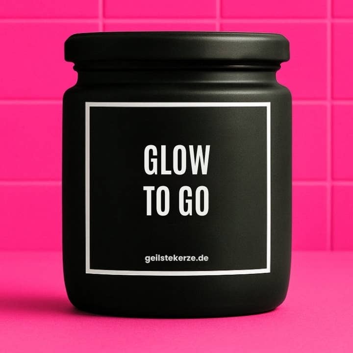 Vela vegana orgánica con frase – GLOW TO GO para venta al por mayor de geilstekerze