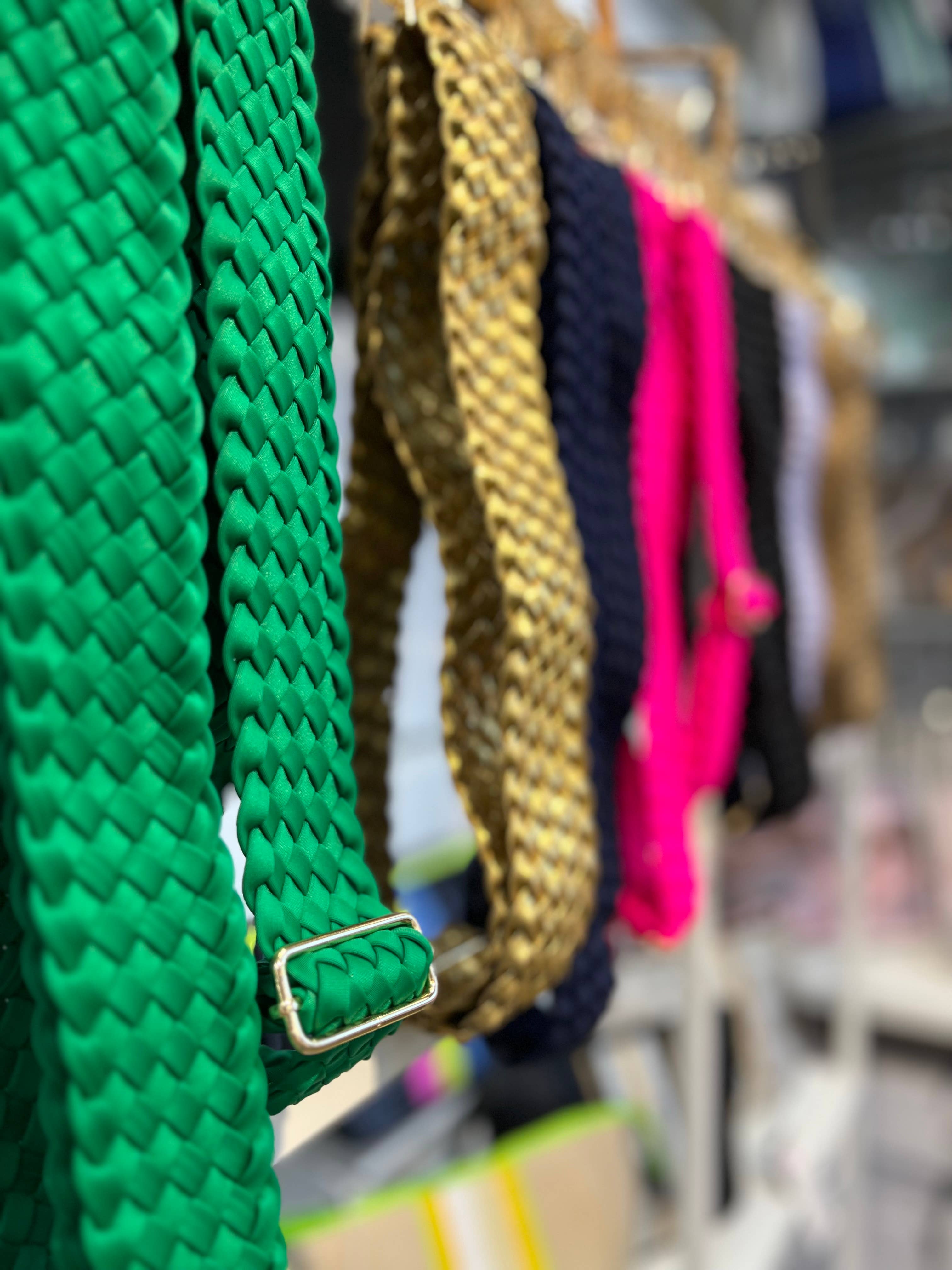 TAYLOR GRAY - Wholesale Bag Strap - Women's - Woven Neoprene Strap GREEN | shoptaylorgray1