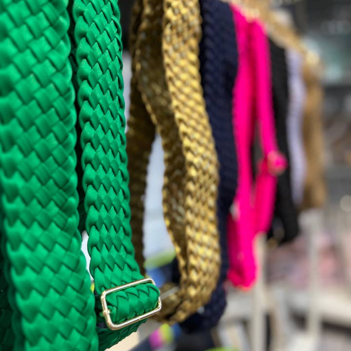 TAYLOR GRAY - Wholesale Bag Strap - Women's - Woven Neoprene Strap GREEN | shoptaylorgray1