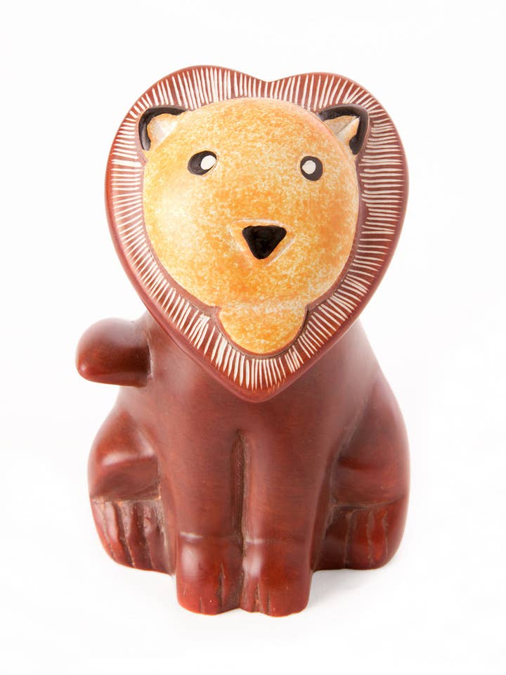 Large Soapstone Sweetheart Lion for wholesale by Swahili | AFRICAN MODERN