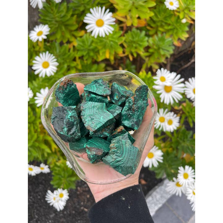 Tumbledshop - Venta al por mayor Piedras/cristales espirituales - Malaquita natural, malaquita verde cruda, protege del peligro