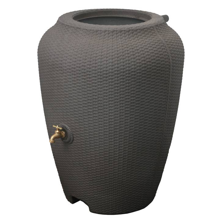 Wicker 50G Rain Barrel for wholesale by Algreen