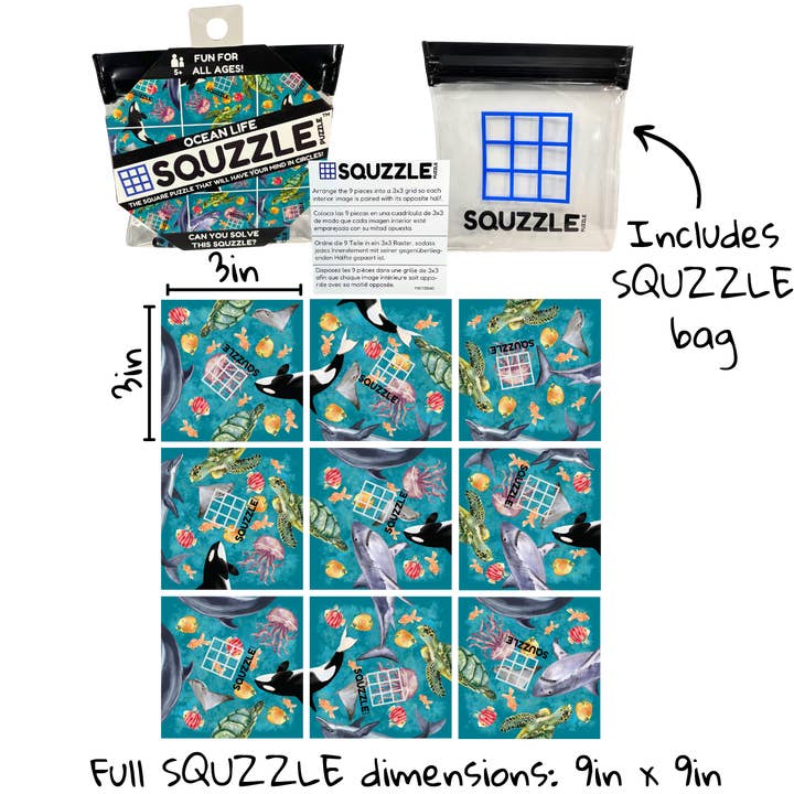 Fun Squared Games - Wholesale Puzzle - Kids - Ocean Life Squzzle Puzzle2