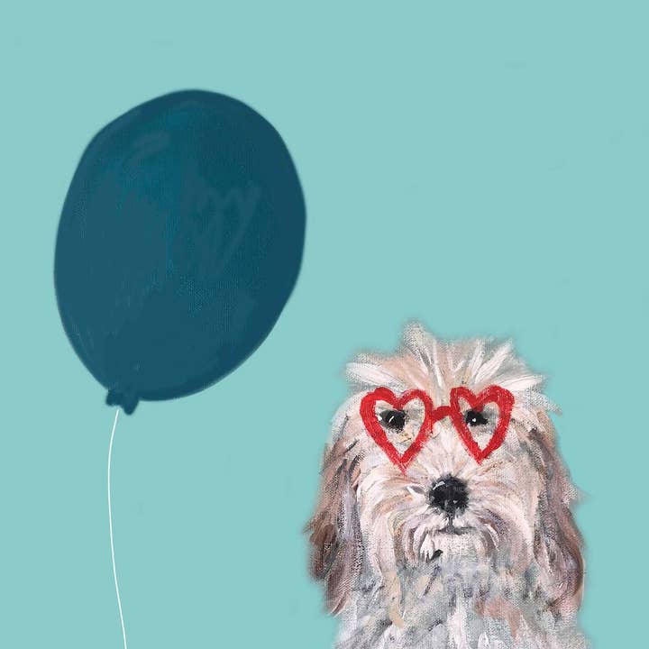 Verres en forme de cœur avec ballon A4 impressions non encadrées pour la vente par Print Circus