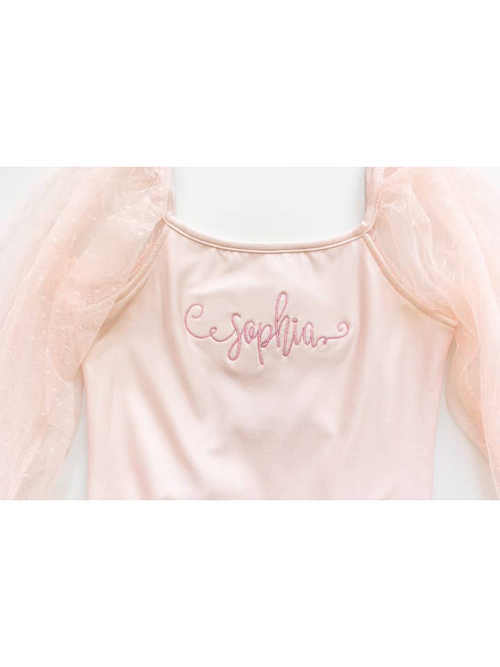 Cheeky Plum - Wholesale Leotard - Kids - Mesh Long Sleeve Leotard - Pink Bliss12