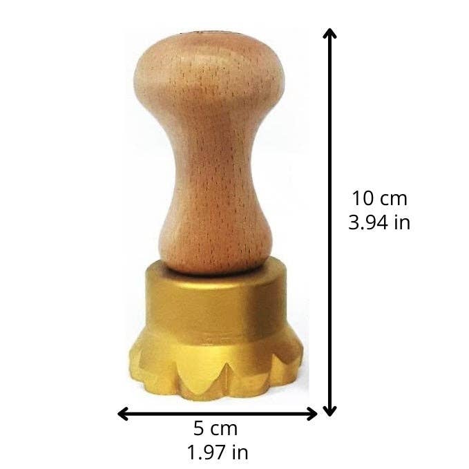 LA GONDOLA – wholesale Kitchen tool/gadget – Round Flower Ravioli Pasta Cutter, Stamp in brass 6