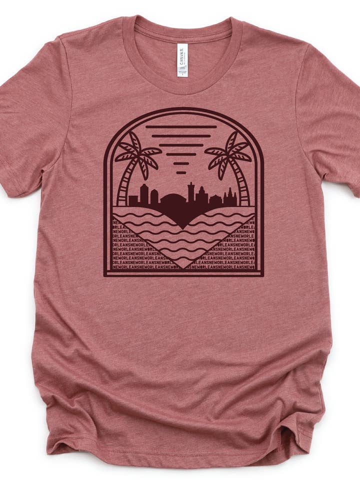 NOLA Heart Skyline T-Shirt for wholesale by Nola T-Shirt Club