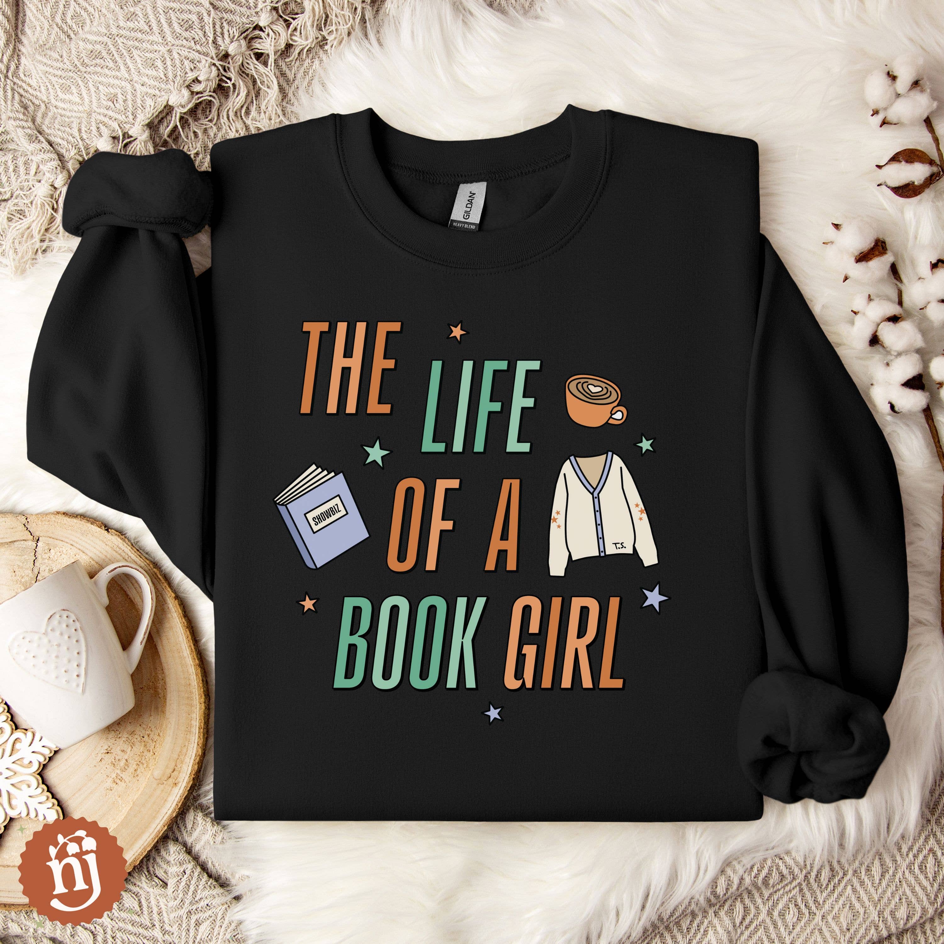 Nearly June Design Co - Wholesale Sweatshirt - Unisex - Taylor The Life of a Book Girl Sweatshirt3
