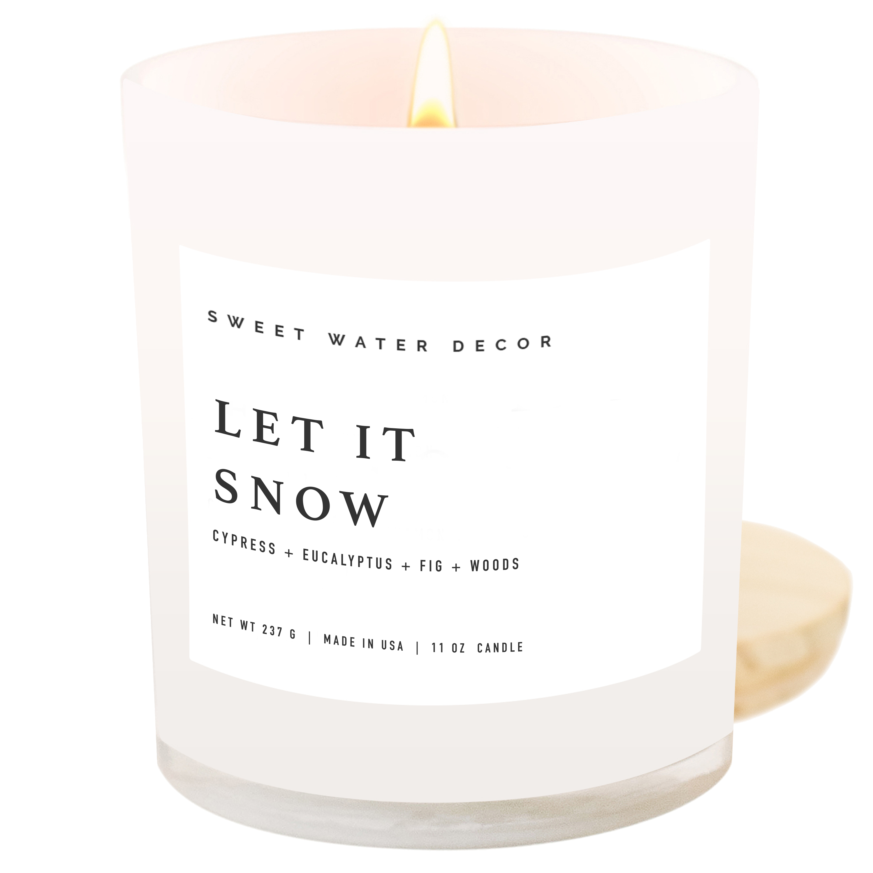 Sweet Water Decor - Wholesale Jar/Filled Candle - Let It Snow 11 oz Soy Candle - Christmas Decor & Gifts8