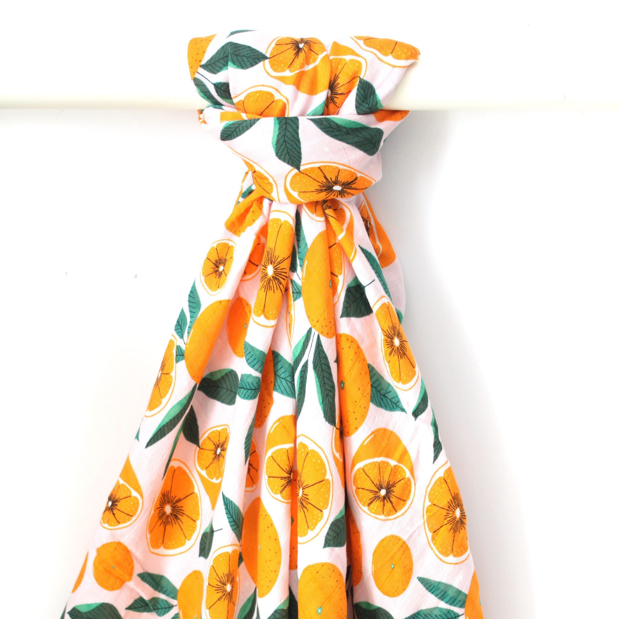 Dolly Lana - Wholesale Swaddle - Baby - Bamboo Muslin Swaddle - Sliced Oranges7
