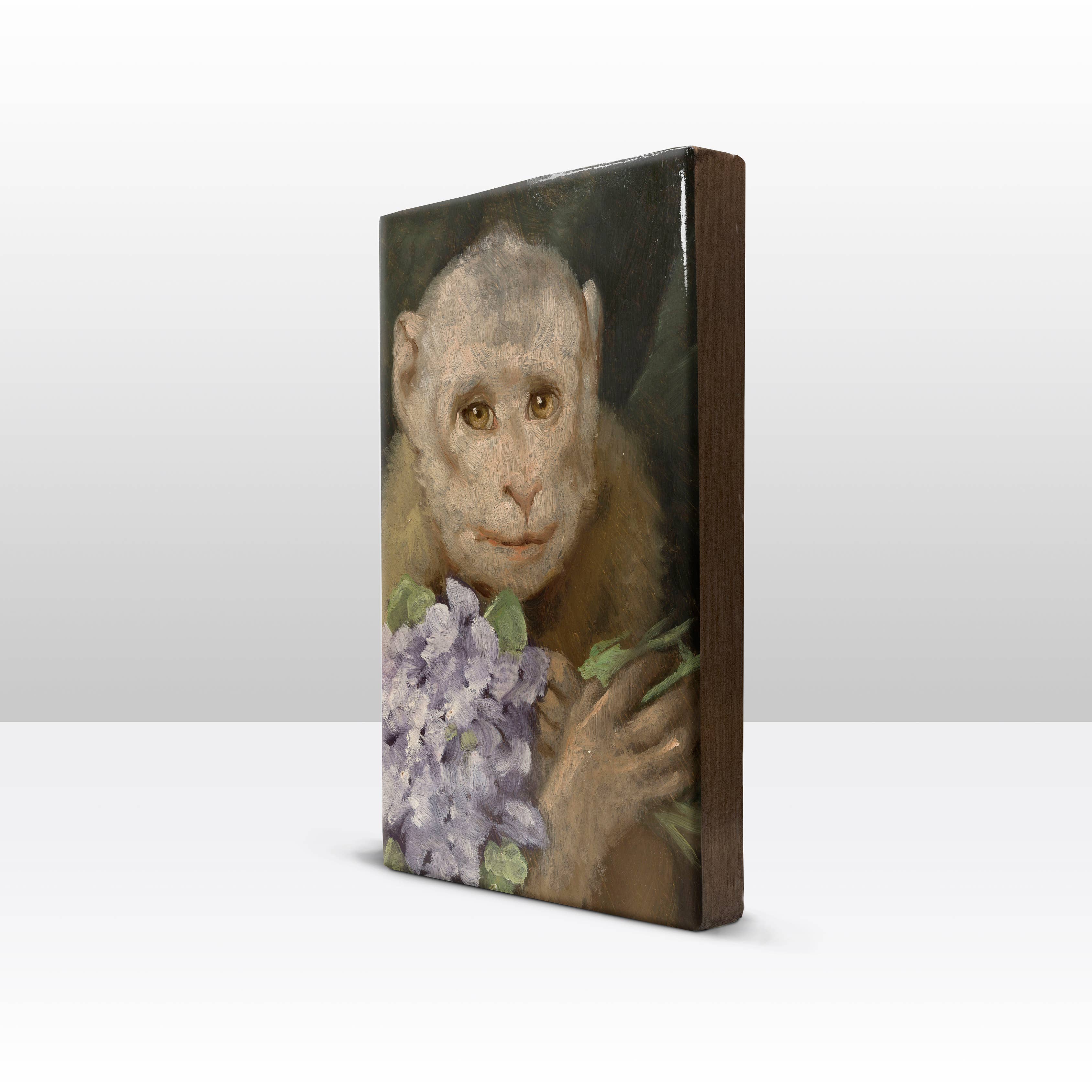 Laqueprint – wholesale Art print – Laqueprint, Monkey with a Bouquet of Violets - Gabriel von Ma...1