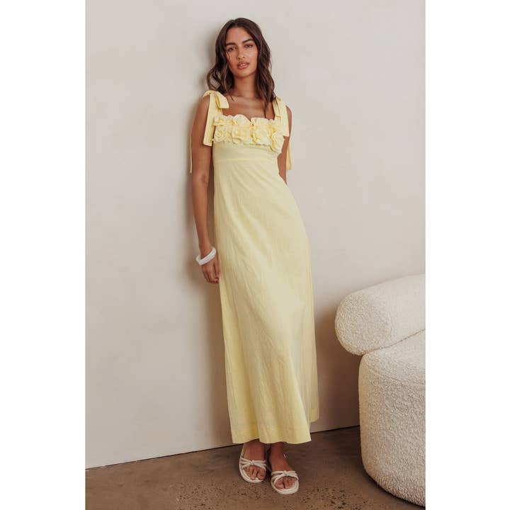 One and Only Collective - Wholesale Dress - Women's - SHOULDER STRAP WOVEN MAXI DRESS
