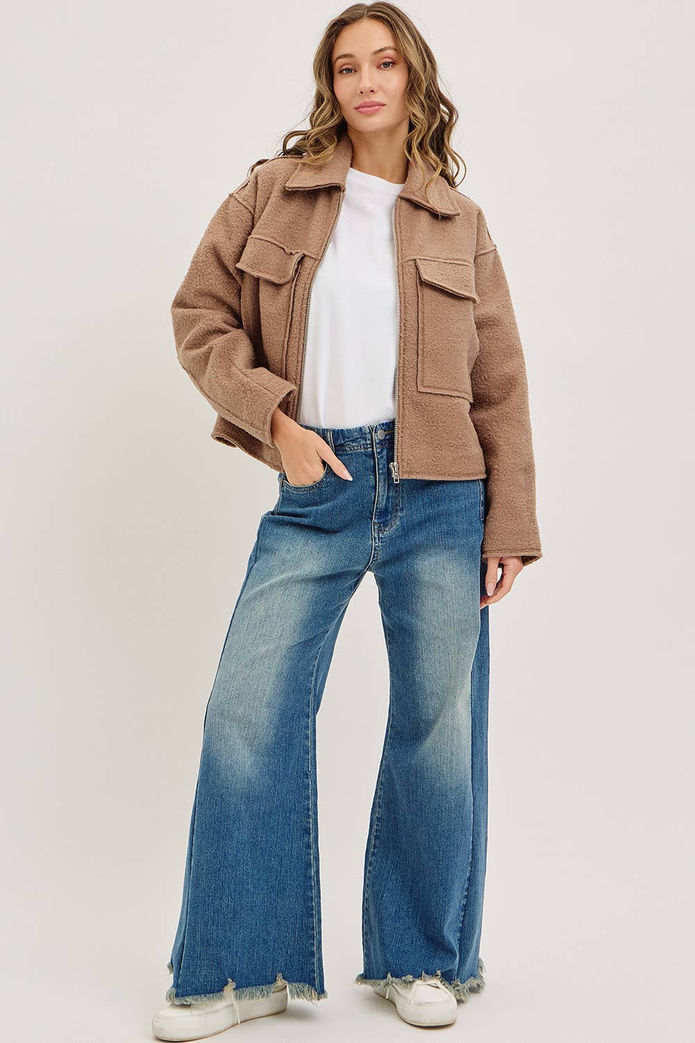 Sweet Lovely by Jen - Wholesale Bomber Jacket - Women's - TEXTURED BOMBER JACKET/OUTERWEAR 23