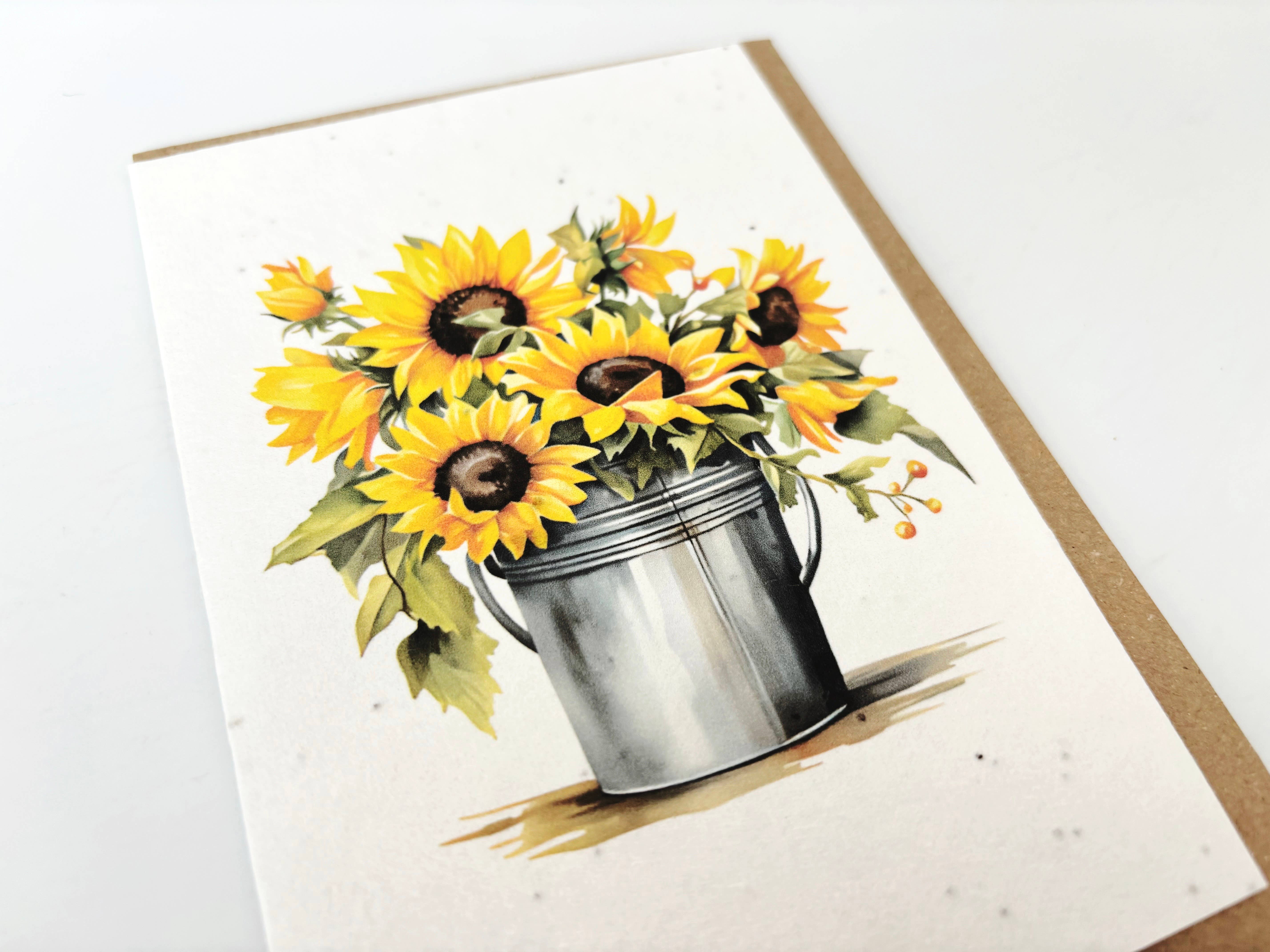 PlanetWrapIt – wholesale Vardagliga hälsningskort – Planterbara gratulationskort - Solrosor1