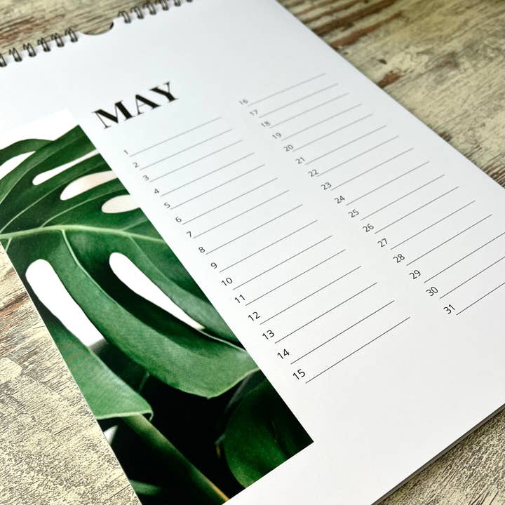 plantyintroverts - Wholesale Calendar - A4 Botanical Monstera Perpetual Birthday Calendar4