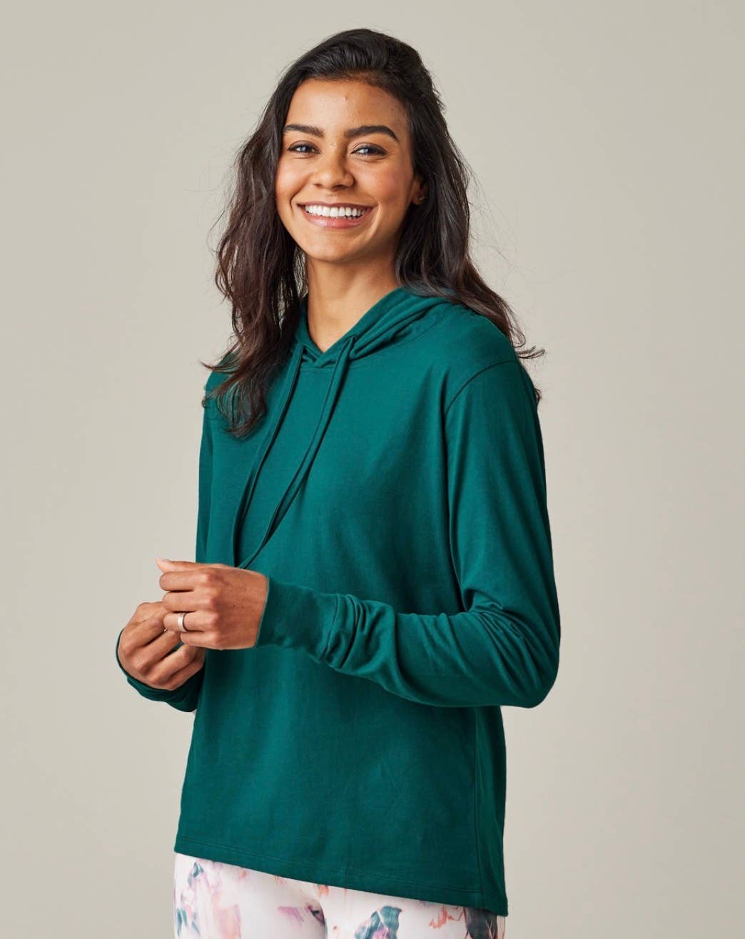 Mad Love Shop - Wholesale Hoodie - Women's - Ladies Green Lightweight Long Sleeve Hooded Tee Evergreens5