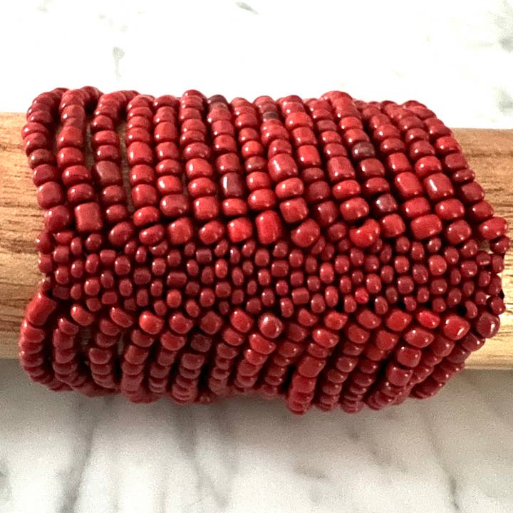 Erik & Mike - Wholesale Beaded Bracelet - Wave bracelet hand beaded antique coral