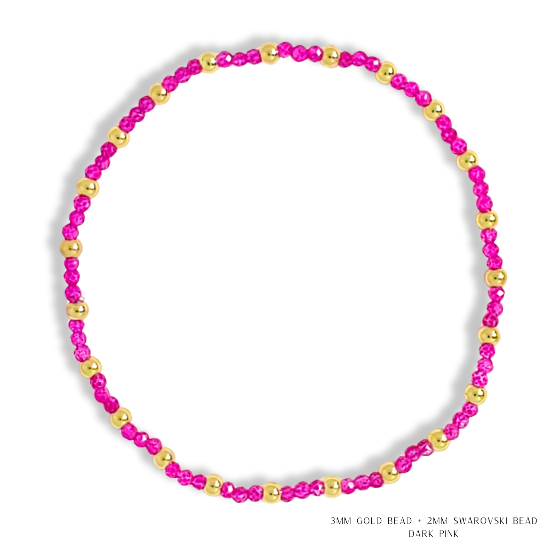 Savvy Bling - Vendita all'ingrosso Bracciale con perline - Bracciale con Perline in Oro e Cristalli Swarovski - Più Colori50