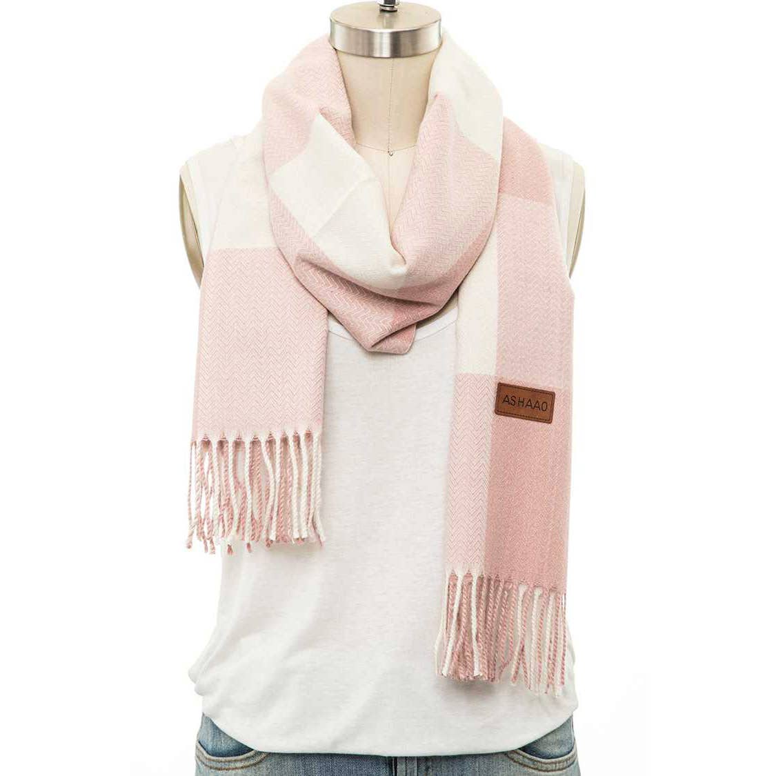 Artini Accessories - Venta al por mayor Bufanda - Mujer - Bufanda de mezcla de cachemira con estampado a cuadros6