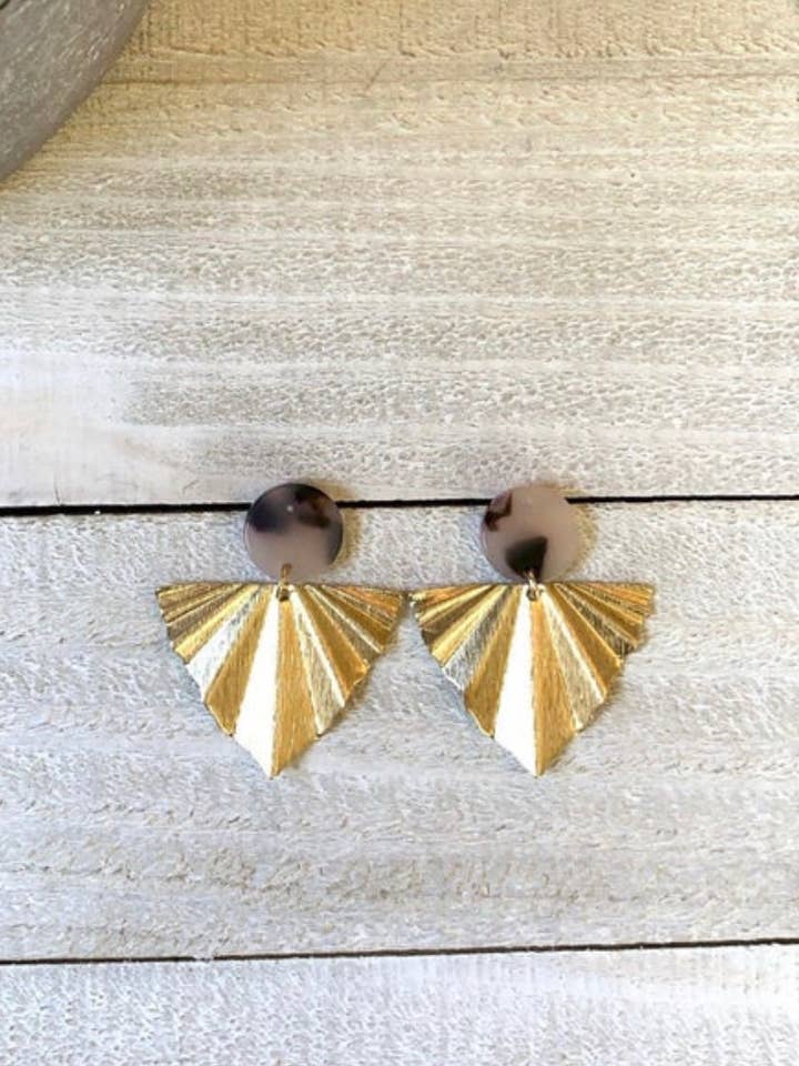 Perno de acetato con ventilador de latón para venta al por mayor de Clover + Coast Designs