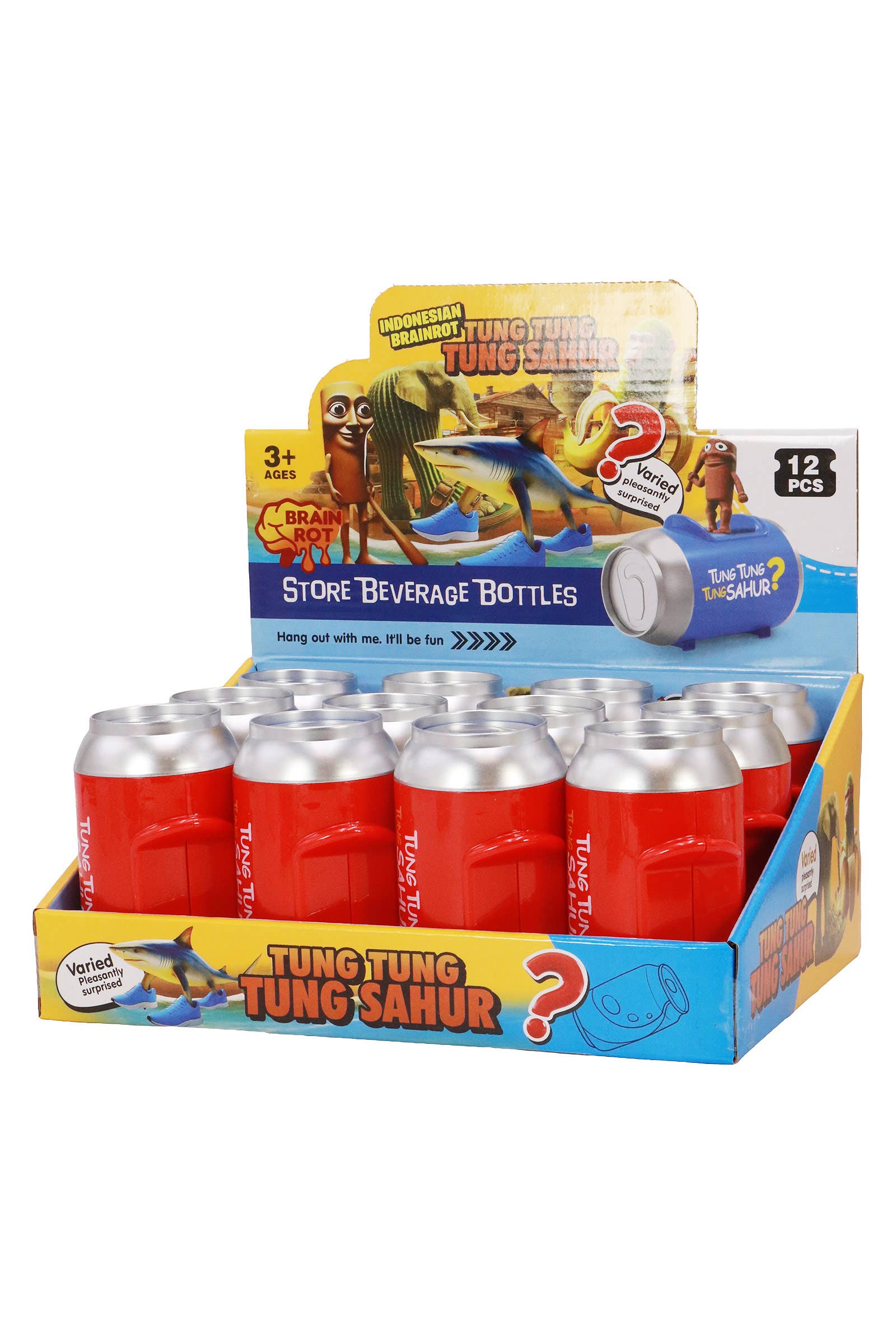 ASSORTED Brain Rot Red Soda Can Mystery Box - 12 Pcs for wholesale on Faire2