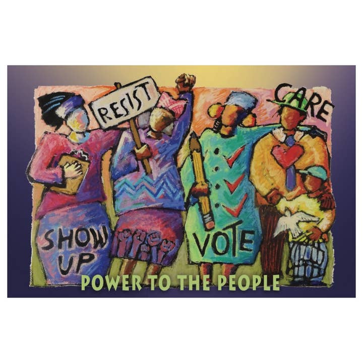 Syracuse Cultural Workers - Wholesale Postcard Set - Postcard - Show Up/Resist/Vote/Care - Package of 12
