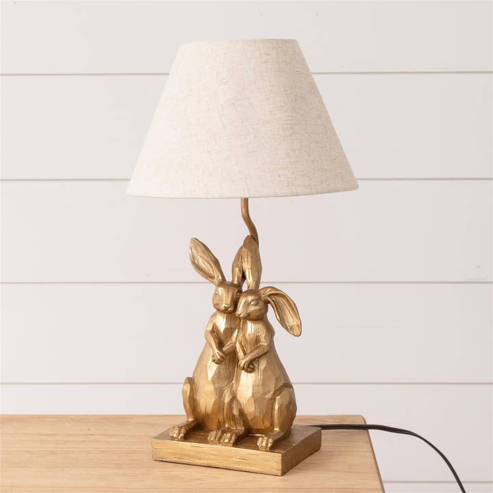 Audrey's Home & Gift - Wholesale Accent/Desk Lamp - Lamp - Gold Bunnies (PC)