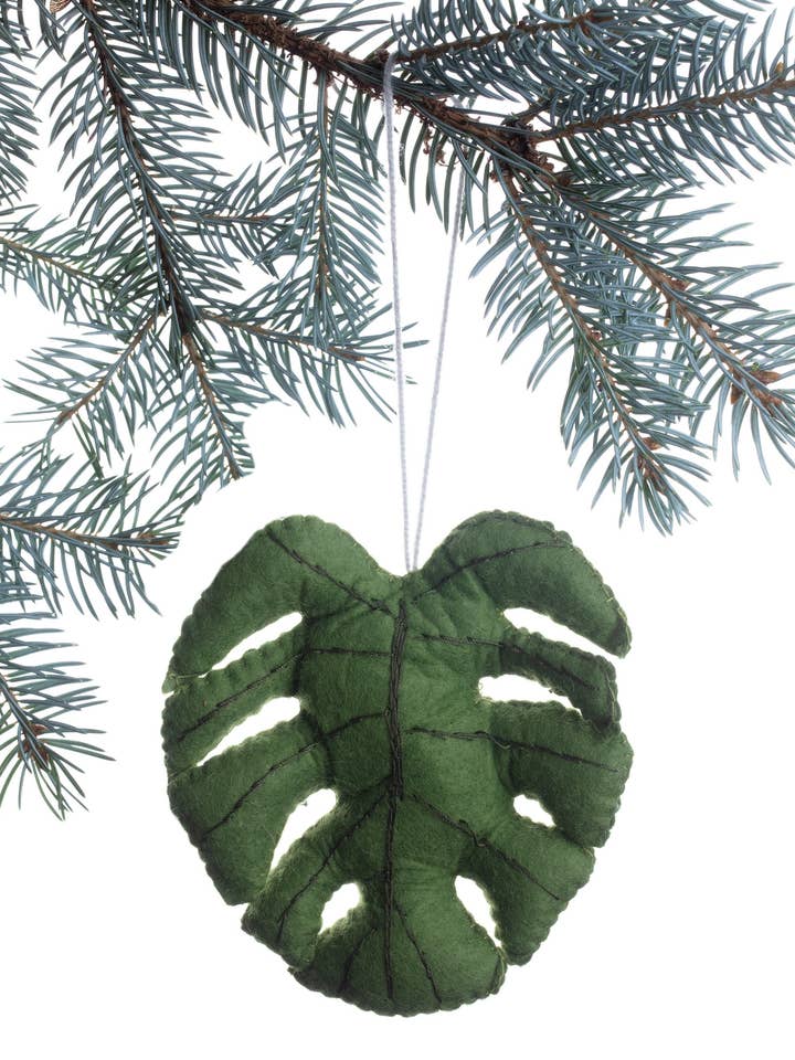 Monstera Leaf Ornament for wholesale by Silk Road Bazaar