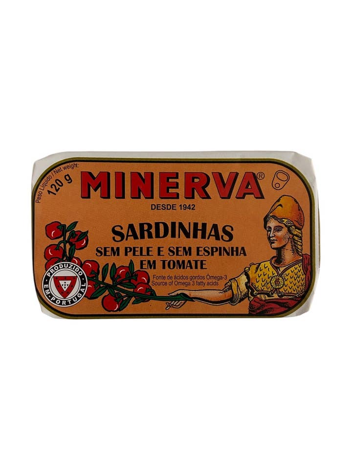 Minerva Skinless and Boneless Sardines in Tomato Sauce - 6 Pack for wholesale by Tin Can Fish ( BELA, Cantara, Mar, Porthos, Varina )