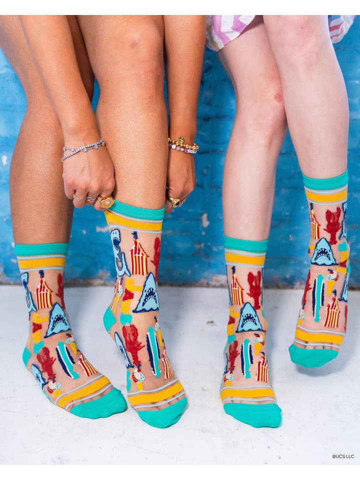 Sock Candy - Wholesale Socks - Women's - JAWS 50th Anniversary Sheer Crew Sock6