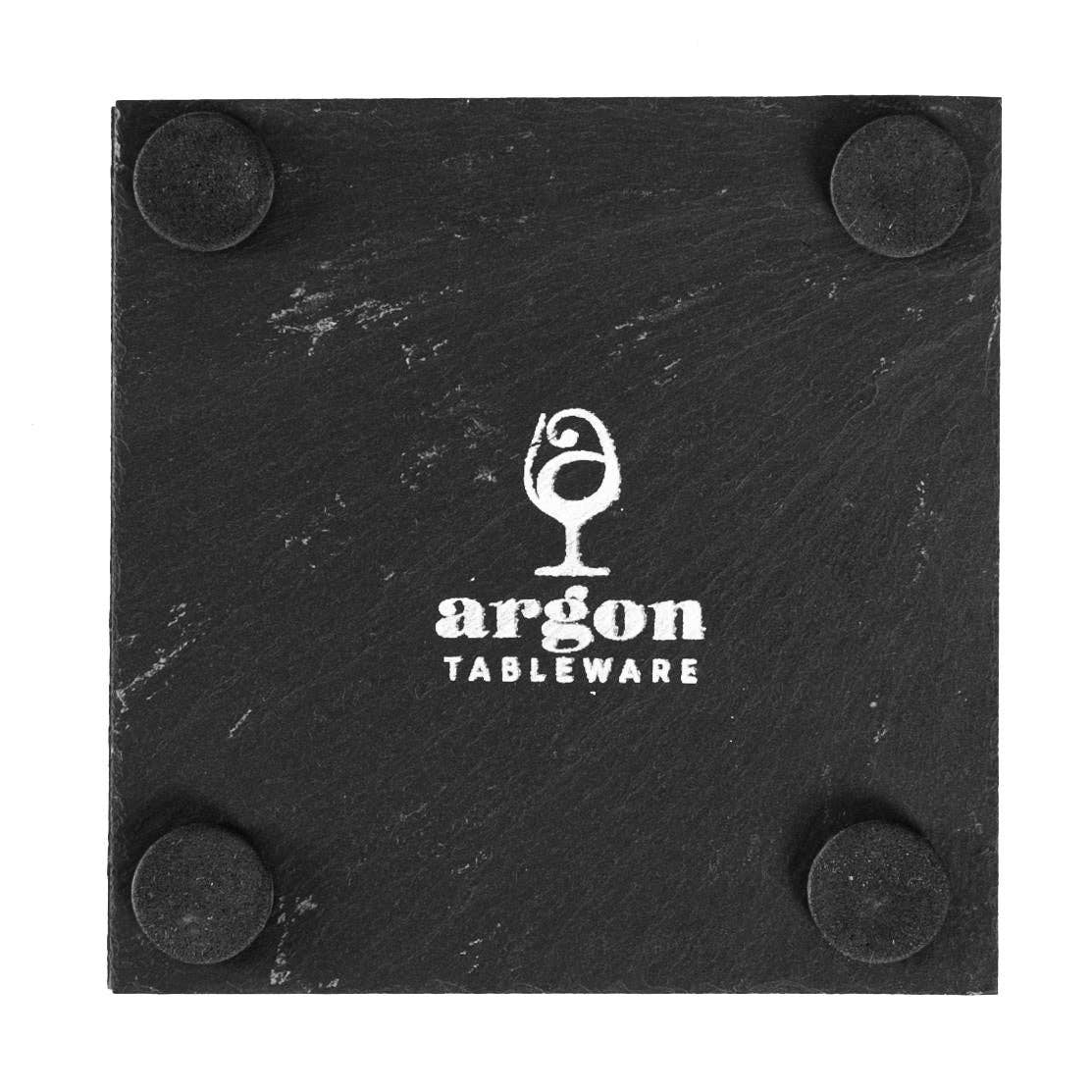 Rinkit Ltd – wholesale Coasters – Argon Tableware Linea Square Slate Coaster - 10cm5