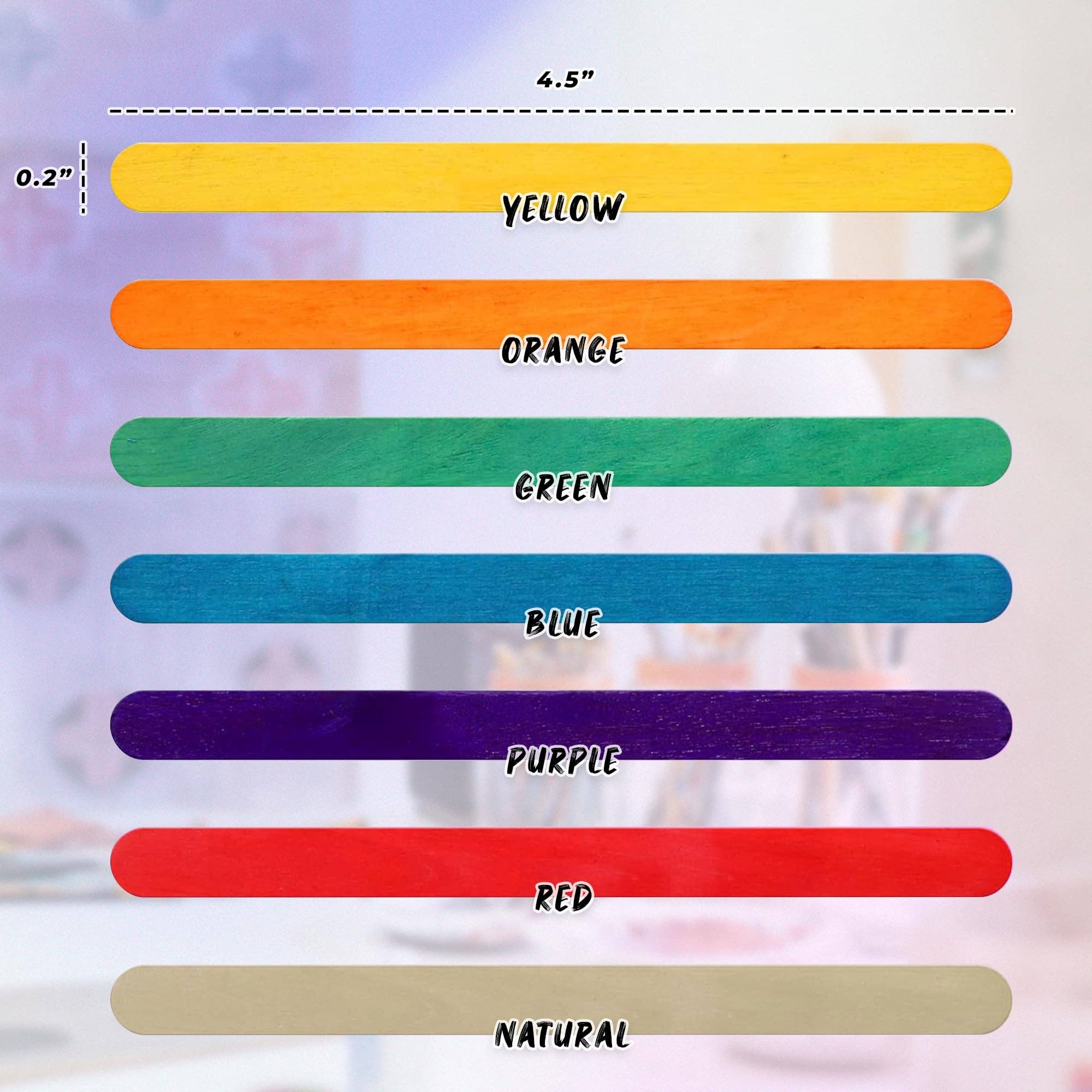The Toy Group - Wholesale Craft Supplies - Darice 1000 Pcs Popsicle Stick, 4.5" Combo Wood sticks4