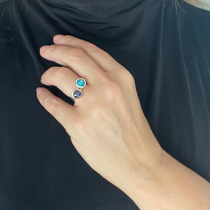 Gloria Mago - Wholesale Jewelry Set - Talisman of Light ring set in 10µ silver and gold1