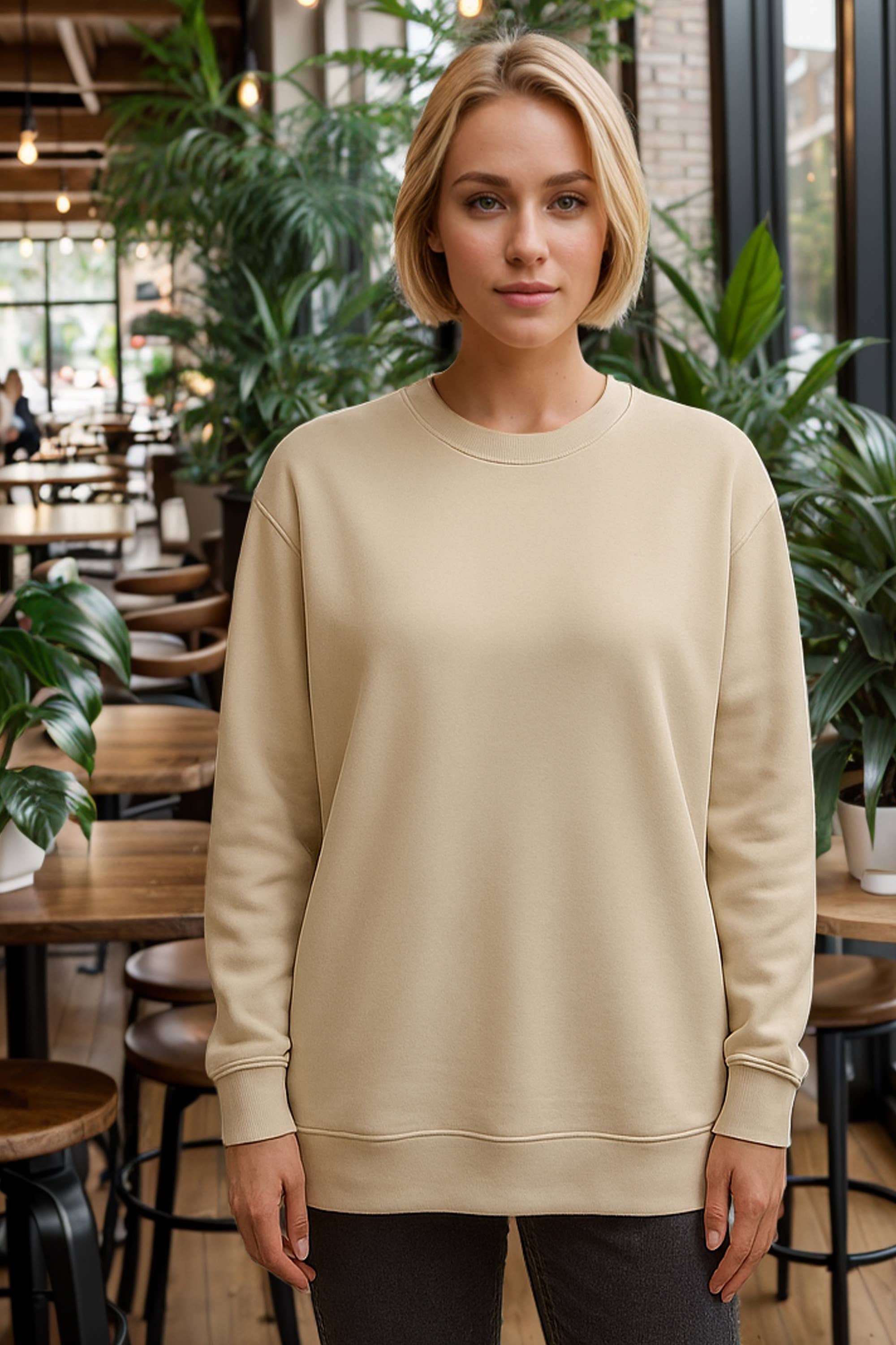 Burgundy Apparel - Wholesale Sweatshirt - Women's - PREMIUM OVERSIZED CREWNECK SWEATSHIRT0