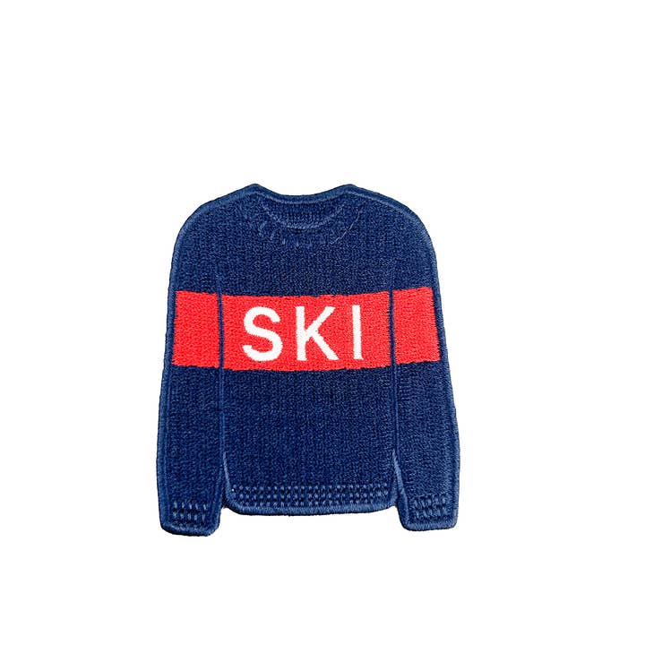 Field Trip Threads - Wholesale Patch - Ski Sweater Patch | Winter Sports Embroidered Iron On Patch 1