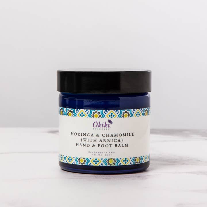 Moringa & Kamomill med Arnica Hand & Fotbalsam för wholesale av Okiki Skincare