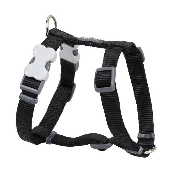Red Dingo Dog H-Harness Classic Black for wholesale by Sherwood Paws