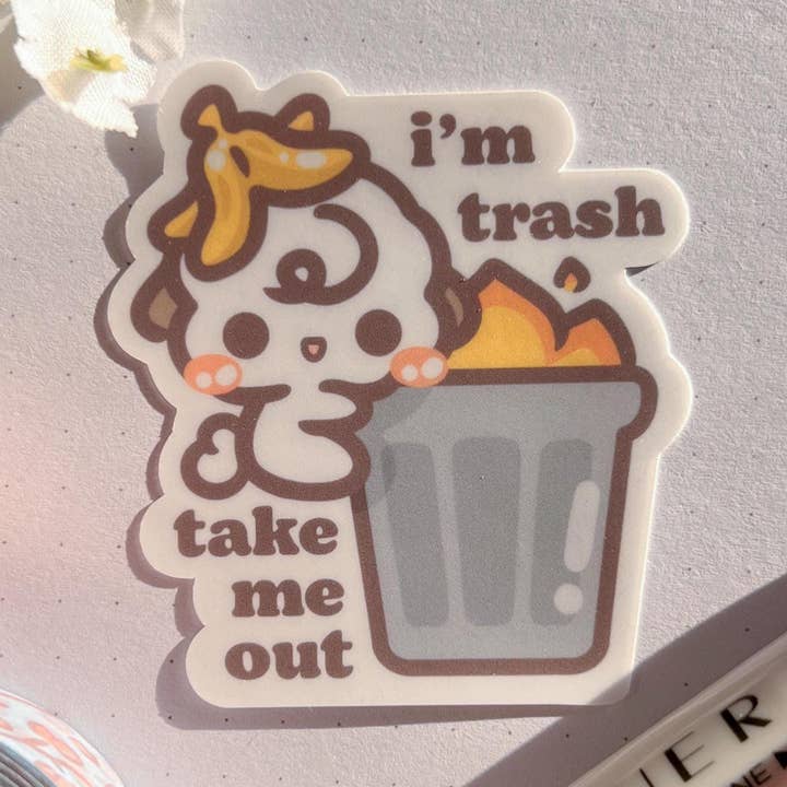 Cute Sheep Waterproof Laptop & Scrapbook Sticker for wholesale by doobustudio