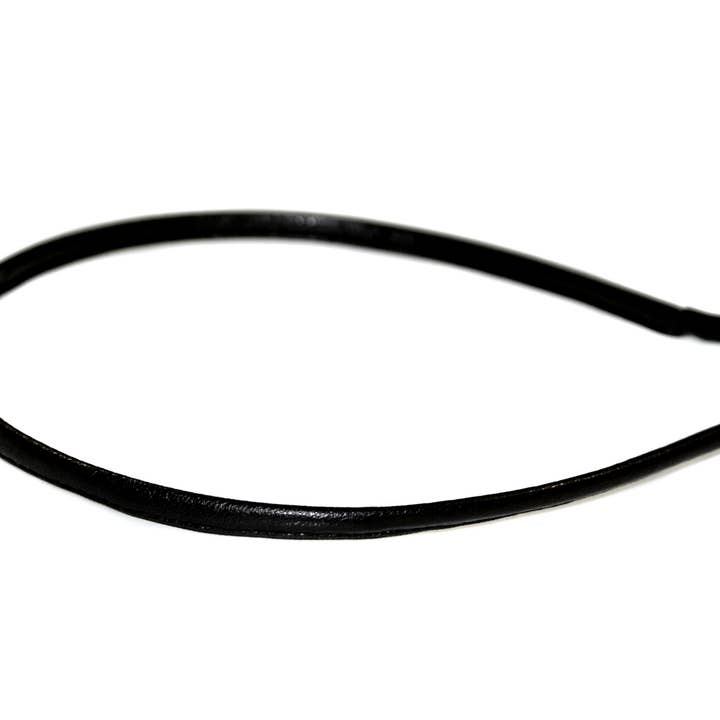 Bracelet Alice fin en similicuir - HAB321 NOIR pour la vente par Hepburn & Co.