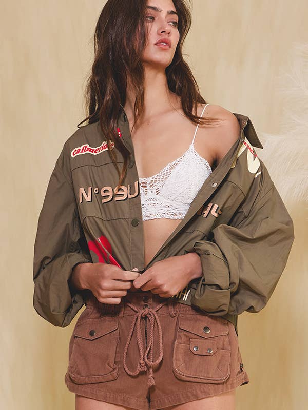 BUCKETLIST - Wholesale Shorts – Women’s - IP5361 Cargo Style Utility Slouchy Solid Shorts19