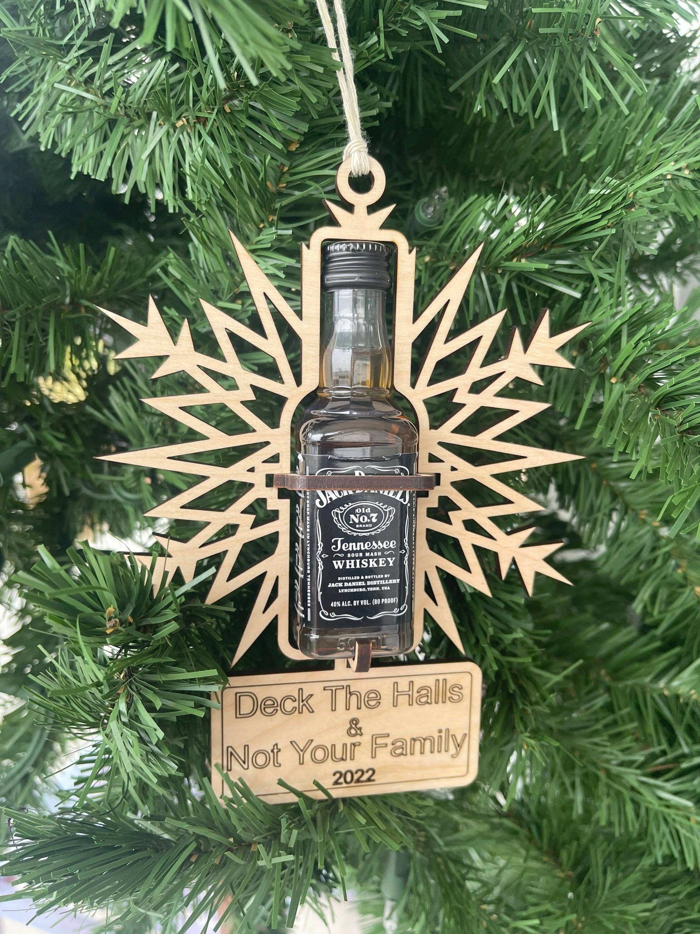 BUBBLEHEAD INK - Wholesale Ornament - Deck The Halls and Not Your Family Funny Mini Bottle Ornament2