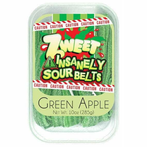 Galil Brands – wholesale Liquorice – Insanely Sour Green Apple Belts | Zweet | 10 oz