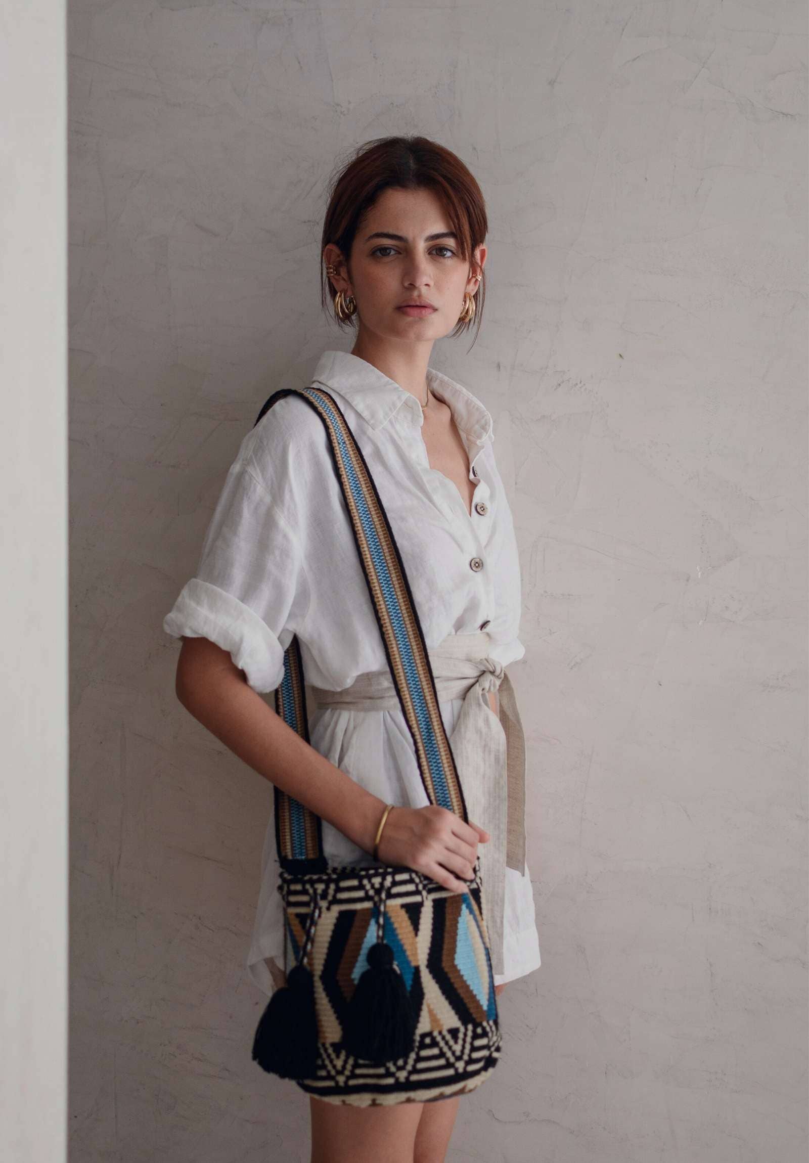 Lombia + Co. – Engroshandel Crossbodytaske - Dame – Bedst sælgende Etnisk WAYUU Mochila (Guariche Størrelse M)3