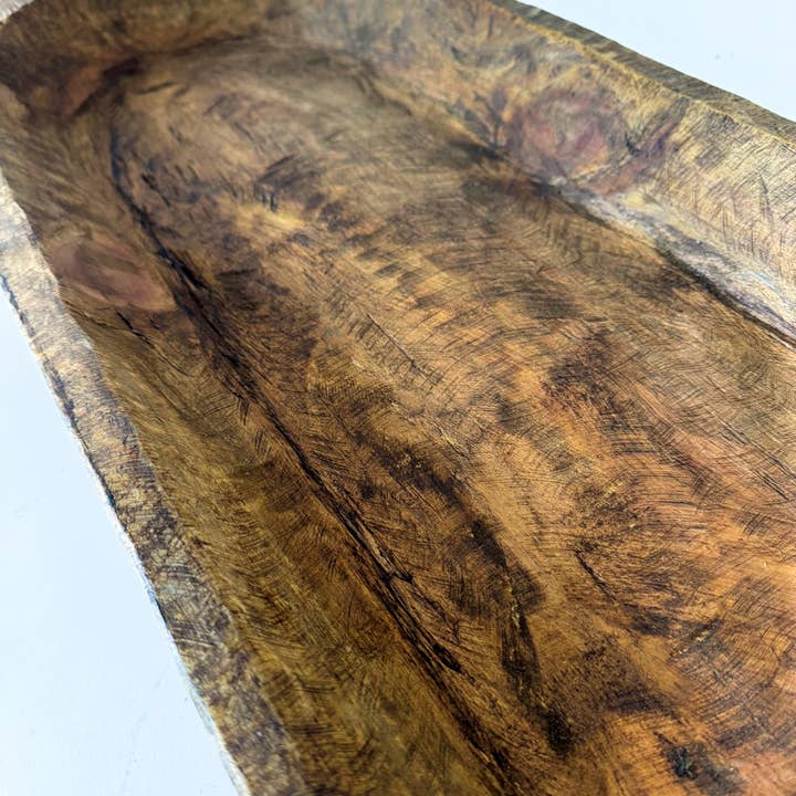 Natural Large Wood Carved Bowl (38-40") for wholesale on Faire4