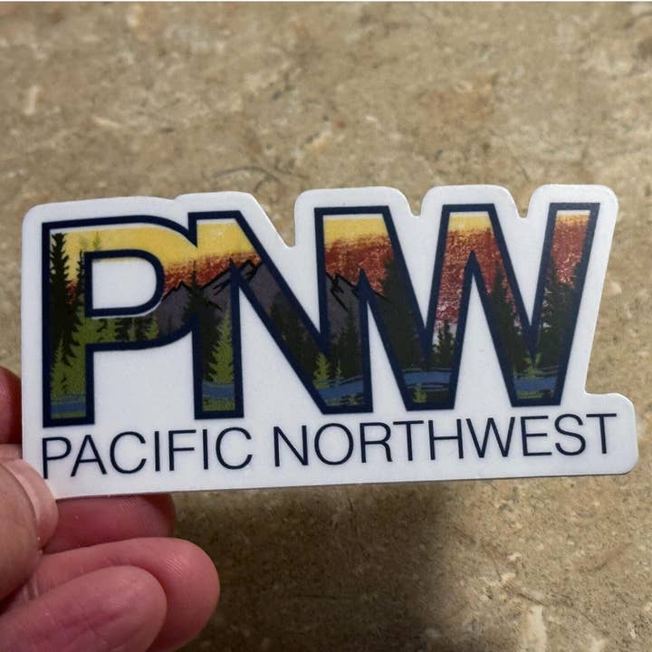 Beth Ann Erickson Designs - Wholesale Sticker - PNW Stickers Water Bottle, Pacific Northwest Sticker1