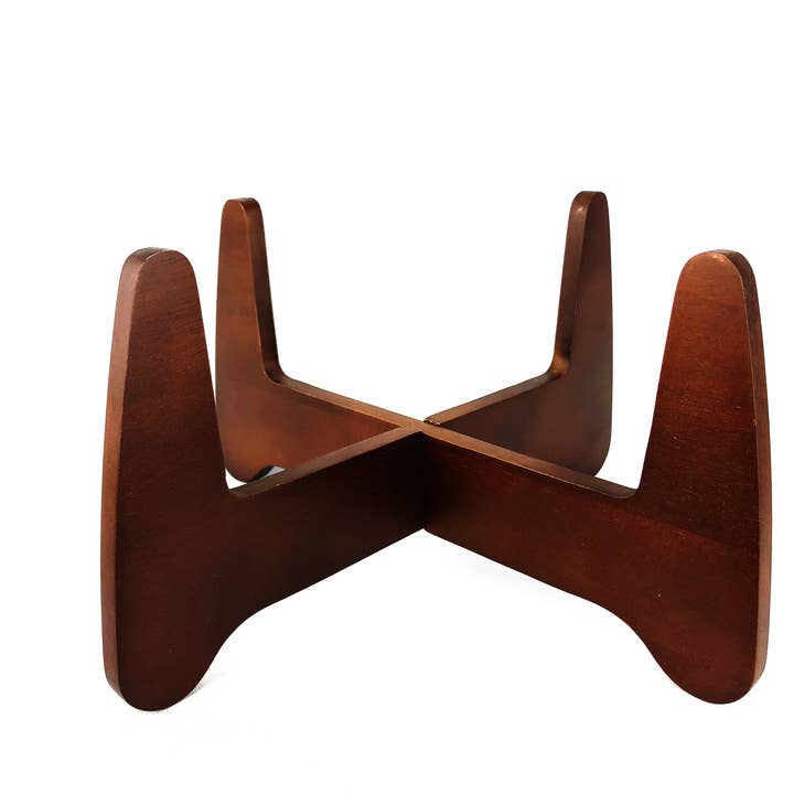 Boomerang Support pour plantes en bois Marron 10" pour la vente par Plastec Products